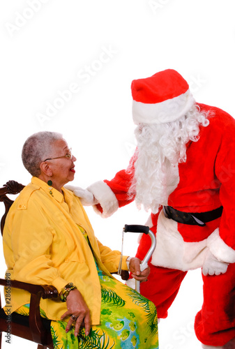 Foto: Santa and senior citizen Santa and senior citizen