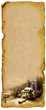 Old postcard paper vertically white background