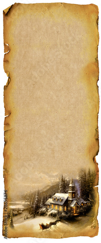 Illustration: Old postcard paper vertically white background Old postcard paper vertically white background