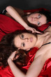 two young lesbian girls with beautiful face lie on floor two young lesbian girls with beautiful face lie on floor