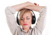 she listens to music