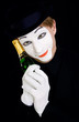 Portrait of a dreaming mime Portrait of a dreaming mime