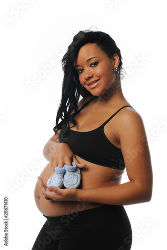 Photo: Young African American Woman Pregnant Young African American Woman Pregnant