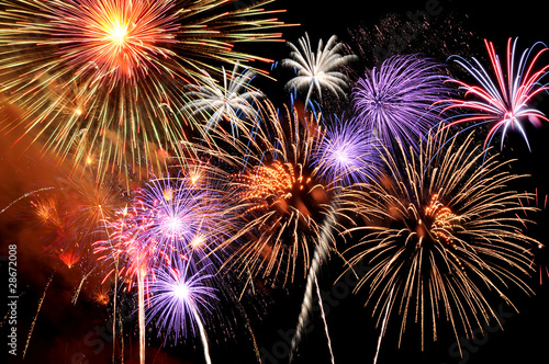 Photo: Fireworks bursting Fireworks bursting
