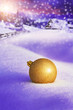 Christmas ornament and landscape background