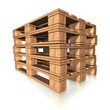 Ein Stapel Europaletten - Logistik