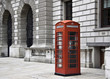 Red telephone  near Big Ben