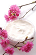 pink cherry with cream