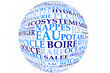 Eau en forme de planisphère