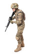 Modern soldier with rifle