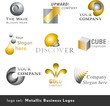 9 metallic business logos