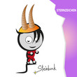 Vektor: sternzeichen steinbock - drollig sternzeichen steinbock - drollig