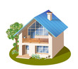 model of three dimensions family  house
