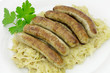 Nürnberger Rostbratwürstchen auf Sauerkraut