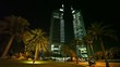 Modern skyscraper at night