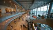 Video: People in hall of airport People in hall of airport
