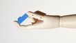 wooden hand of mannikin holding number one wooden hand of mannikin holding number one