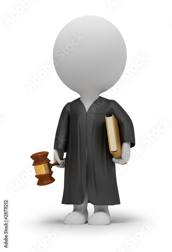 Illustration: 3d small people - judge 3d small people - judge