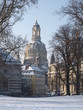 Frauenkirche mit Schnee im Winter