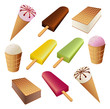 Set of ice cream