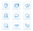 Dating  icons,  square ice buttons