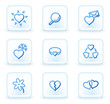 Love  web icons, square ice buttons