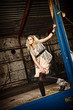 Blondes Model in Halle