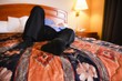 Man Lying On Bed