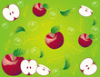 abstract fruit Illustration vector apple spring summer