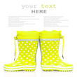 Yellow rubber boots