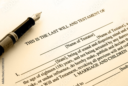 Photo: Last will and testament Last will and testament