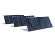 Illustration: Monokristalline Solarmodule vor weissem Hintergrund Monokristalline Solarmodule vor weissem Hintergrund