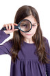 Girl holding magnifying glass-ragazza con lente