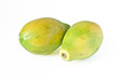 papaya  su fondo bianco