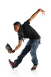 Hip Hop Style Dancer with Hat in his hand Hip Hop Style Dancer with Hat in his hand