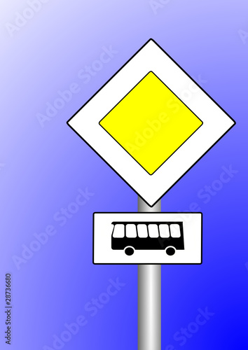 Vektor: Vorfahrtbus Vorfahrtbus