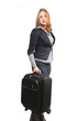Young woman with suitcase