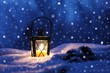Romantischer Abend im Winter