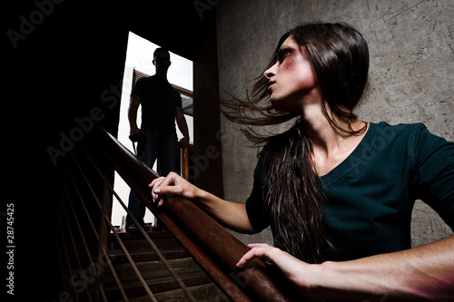 Photo: Domestic abuse, family and social issue Domestic abuse, family and social issue
