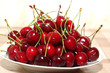 Plate of cherries Plate of cherries