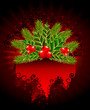 christmas branch with berries christmas branch with berries