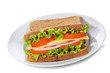 sandwich with ham and vegetables sandwich with ham and vegetables