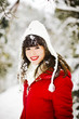 young girl walks on snow young girl walks on snow