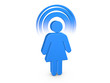 Blue Spiritual Girl with visible color Aura