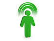 Green Spiritual Man with visible color Aura