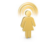 Gold Blue Spiritual Girl with visible color Aura