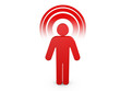 Red Spiritual Man with visible color Aura