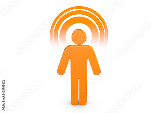 Illustration: Orange Spiritual Man with visible color Aura Orange Spiritual Man with visible color Aura