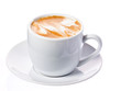 Delicious cup of cappuccino or macchiato Delicious cup of cappuccino or macchiato