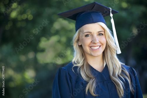 Photo: Attractive female graduate portrait Attractive female graduate portrait